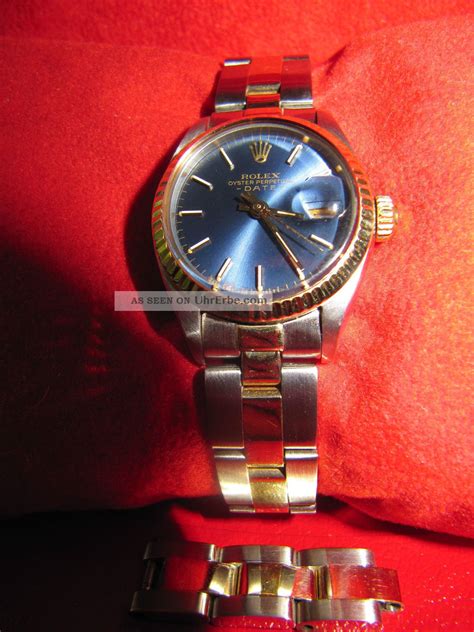 rolex damen gold blaues zifferblatt|rolex oyster steel.